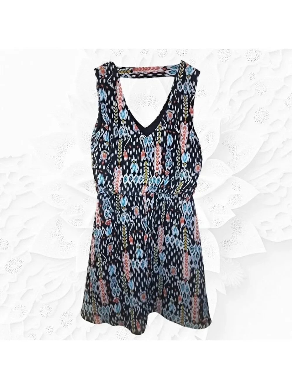 Bisou Bisou Mini Dress In Tribal Design/Colors Size 4